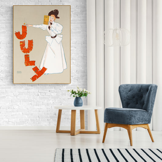 Lighting Up Firecrackers by Edward Penfield