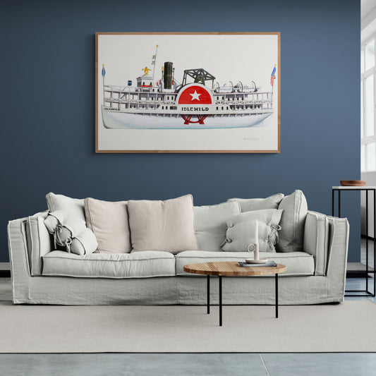 Vintage Illustration Ship Idlewild by Franck Gray