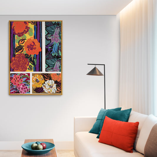 Vintage Floral Art Deco Pattern, Variation 16 by Édouard Bénédictus