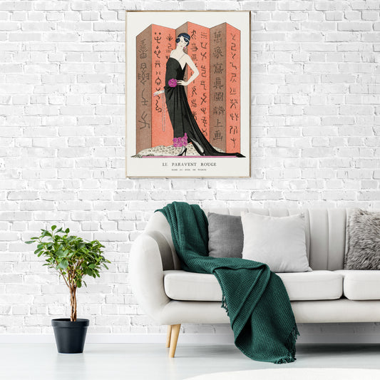 Le Paravent Rouge Vintage Poster