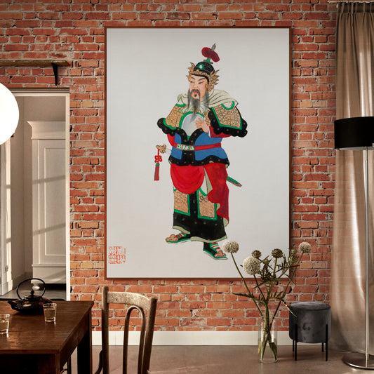 Vintage Chinese Military Uniform Illustration