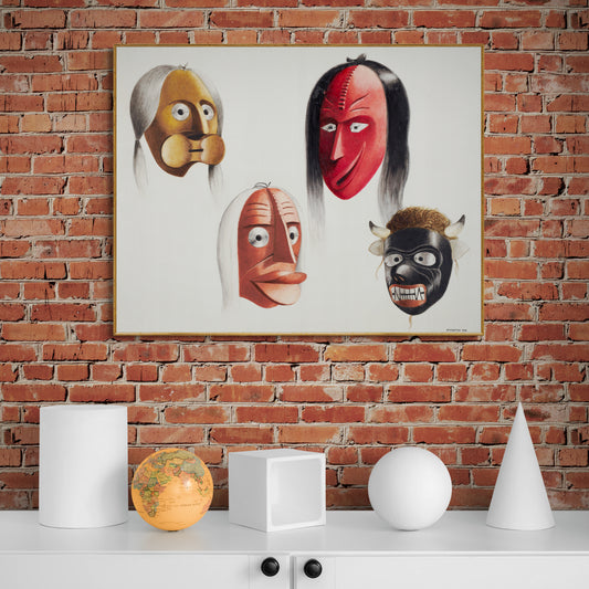 Vintage Illustration Masks by Louis Plogsted