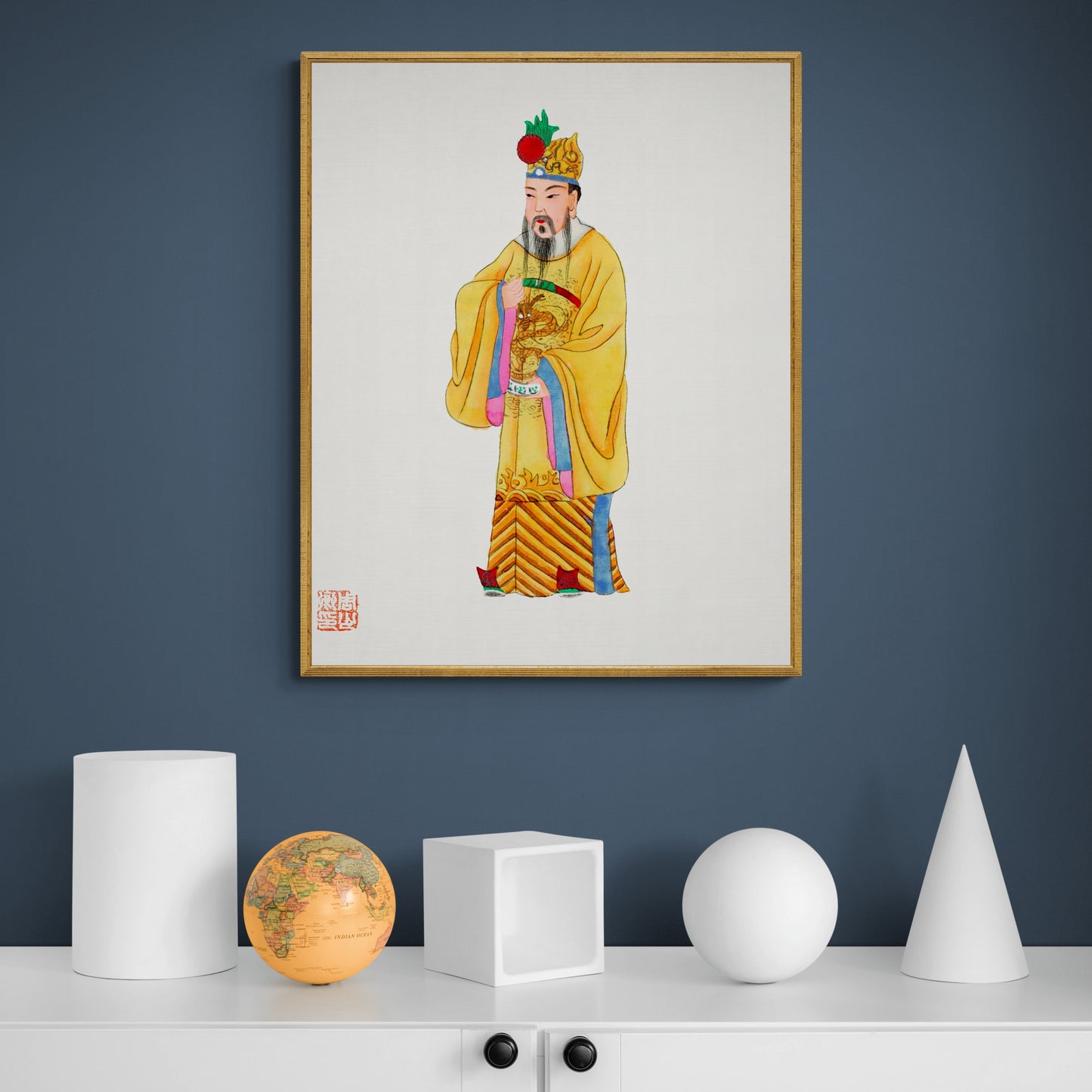 Vintage Chinese Emperor Robe Illustration