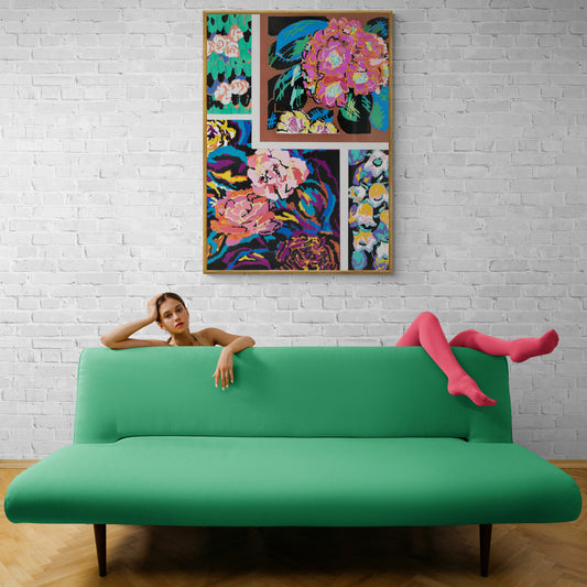 Floral Vintage Art Deco Pattern, Variation 3 by Édouard Bénédictus