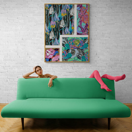 Vintage Floral Art Deco Pattern, Variation 12 by Édouard Bénédictus