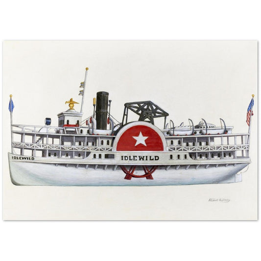Vintage Illustration Ship Idlewild by Franck Gray