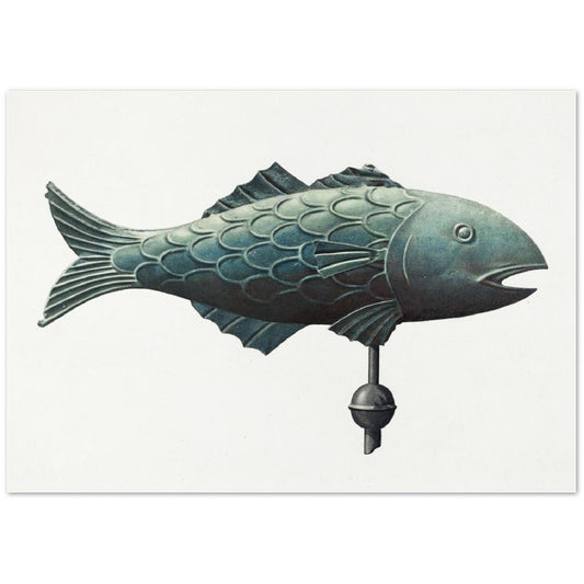 Vintage Illustration Weather Vane Fish