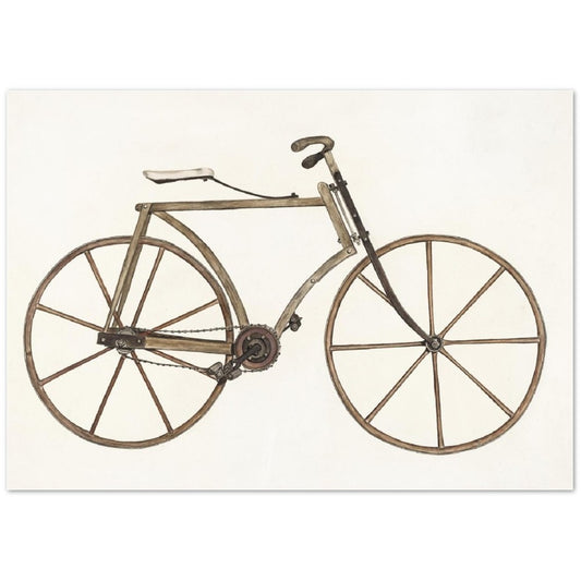 Vintage Illustration Bicycle by Marjorie Lee
