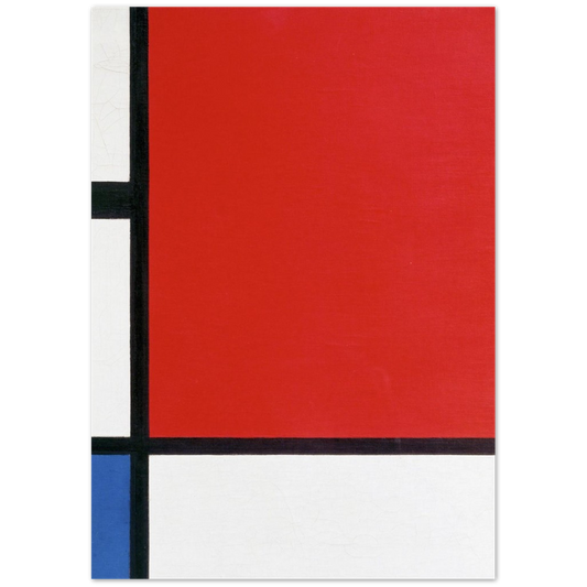 Piet Mondrian - Composition With Red And Blue - The Retro Gallery