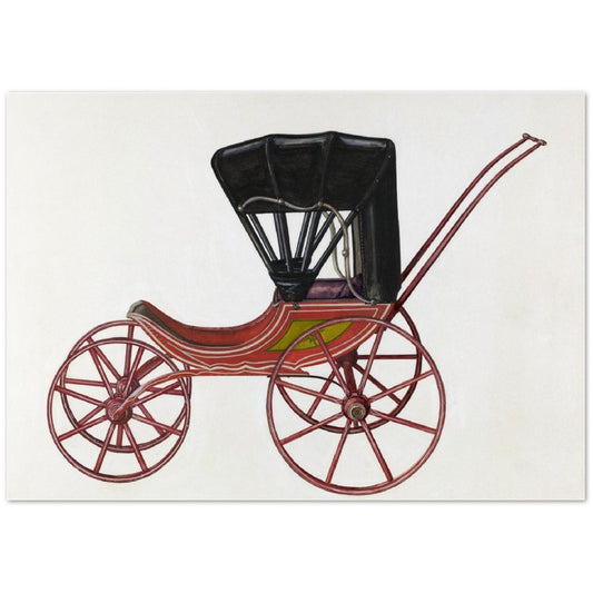 Vintage Illustration Doll Carriage by Rex Bush