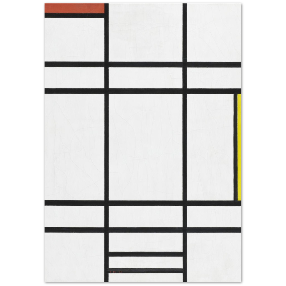 Piet Mondrian - Composition In White , Red and Yellow - The Retro Gallery