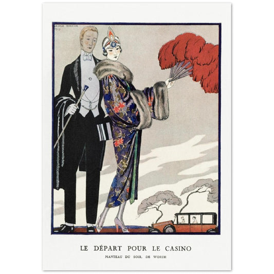 Le Départ Pour Le Casino Vintage Poster