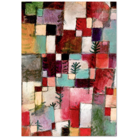 Red Green And Violet Rhythms by Paul Klee