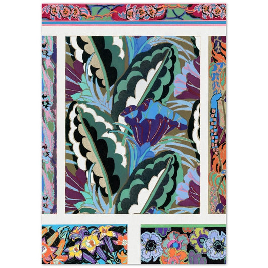 Vintage Geometric Floral Art Deco Pattern, Variation 4 by Édouard Bénédictus