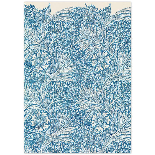 Blue Marigold Illustration by William Morris