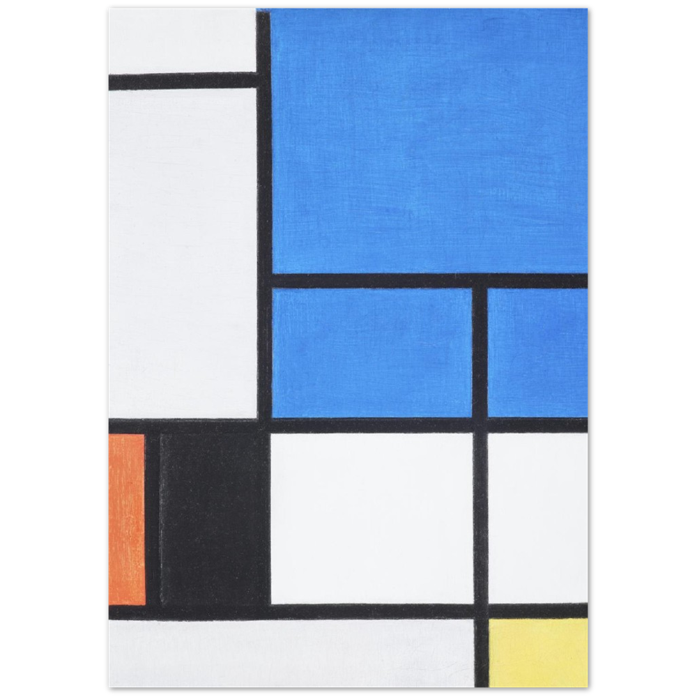 Piet Mondrian - Composition With The Large Blue Plane - The Retro Gallery