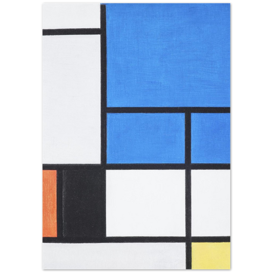 Piet Mondrian - Composition With The Large Blue Plane - The Retro Gallery
