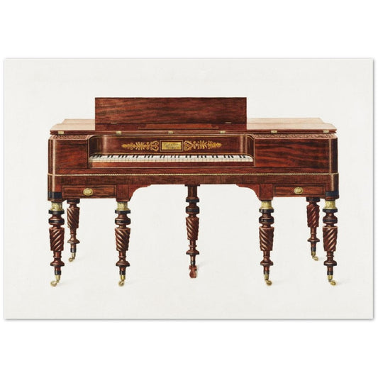 Vintage Illustration Piano by Ferdinand Cartier