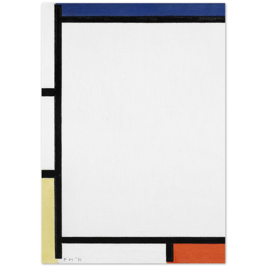 Piet Mondrian - Composition With Blue , Red , Yellow And Black - The Retro Gallery
