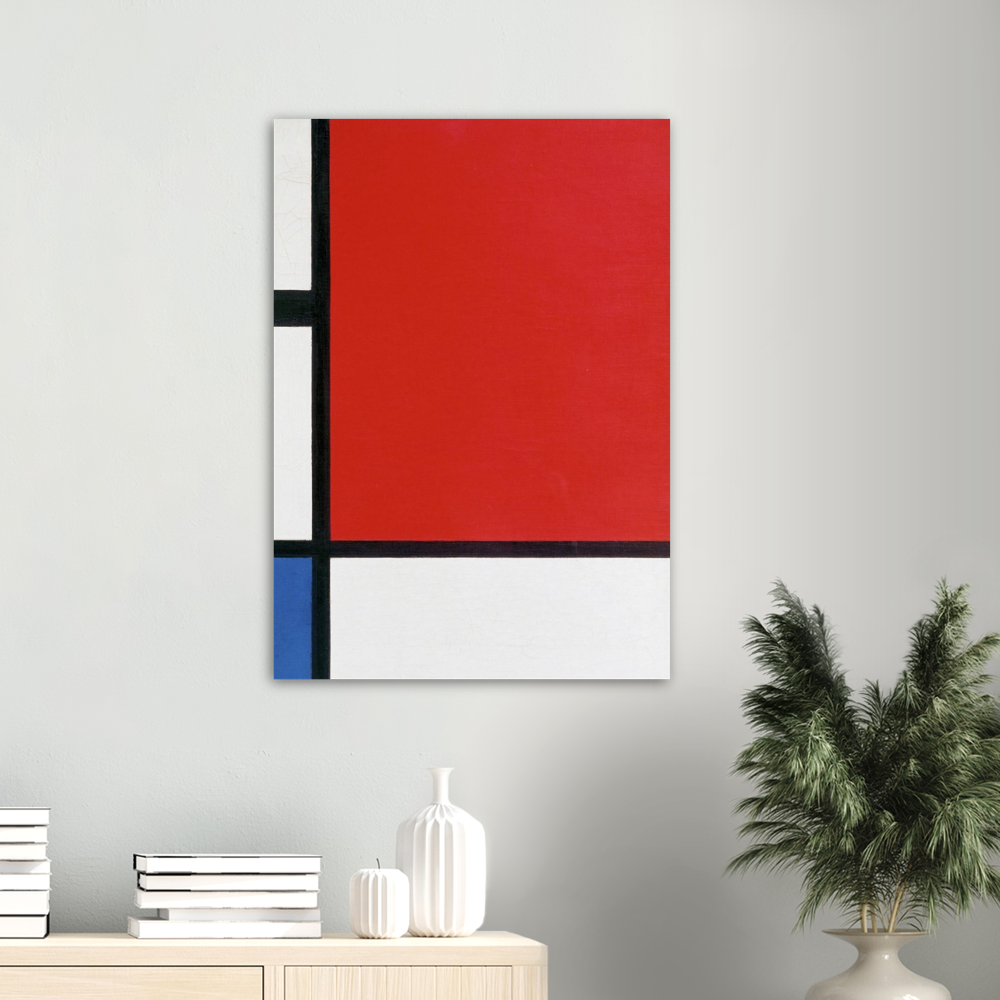 Piet Mondrian - Composition With Red And Blue - The Retro Gallery