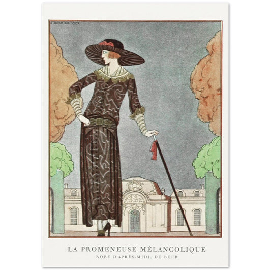 La Promeneuse Mélancolique Vintage Poster