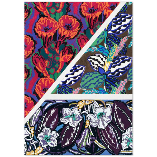 Vintage Geometric Floral Art Deco Pattern, Variation 6 by Édouard Bénédictus