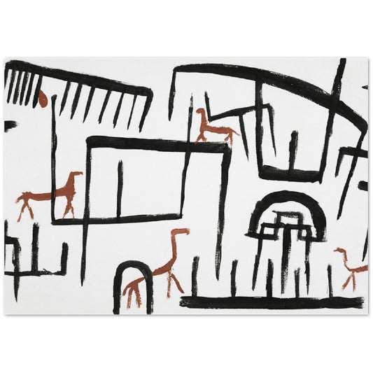 Animals In An Enclosure by Paul Klee