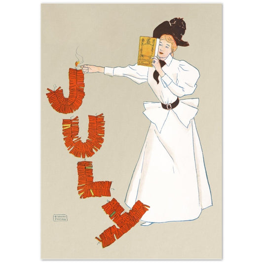 Lighting Up Firecrackers by Edward Penfield