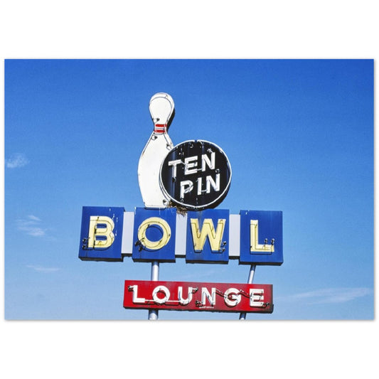 Ten Pin Bowl Sign Route 127 , Illinois by John Margolies