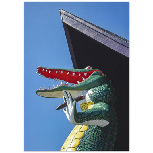 Gatorland Zoo alligator statue, Route 1, St. Augustine, Florida by John Margolies