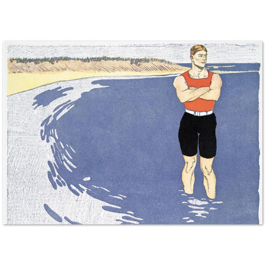 Man Standing In The Sea by Edward Penfield