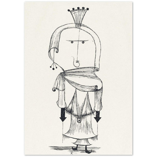 Witch With A Comb by Paul Klee
