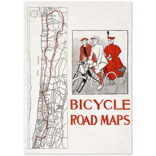 Bicycle Road Maps by Edward Penfield