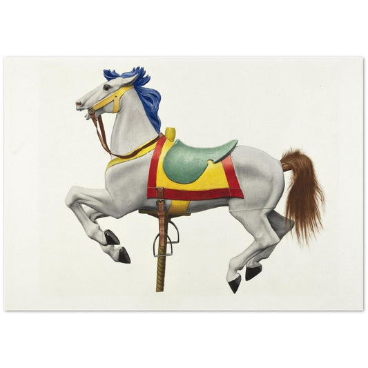 Vintage Illustration Carousel Horse
