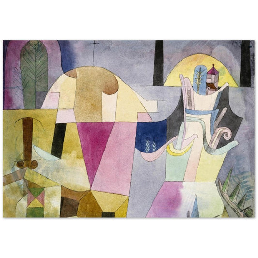 Black Columns In A Landscape by Paul Klee